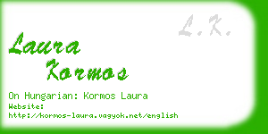 laura kormos business card